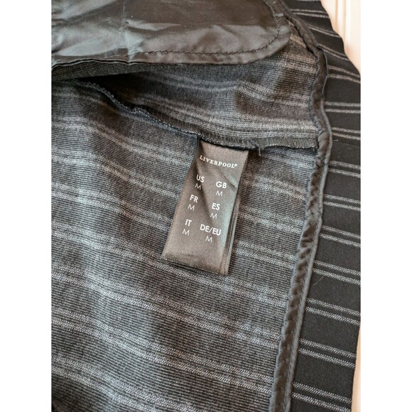Liverpool Blazer Womens Medium Open Front Beetlejuicecore Goth Striped Layers - Picture 8 of 13